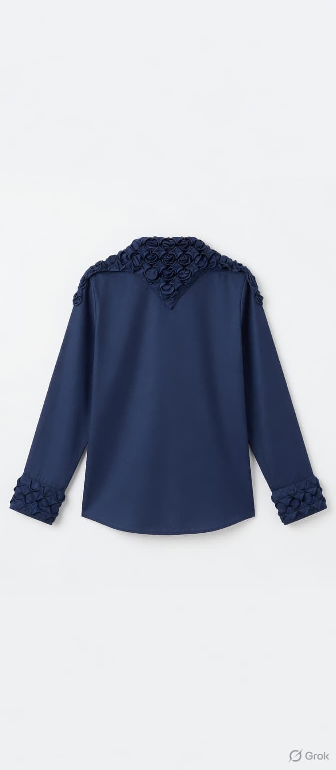 Dark Blue Smocking Shirt - cloth image 2