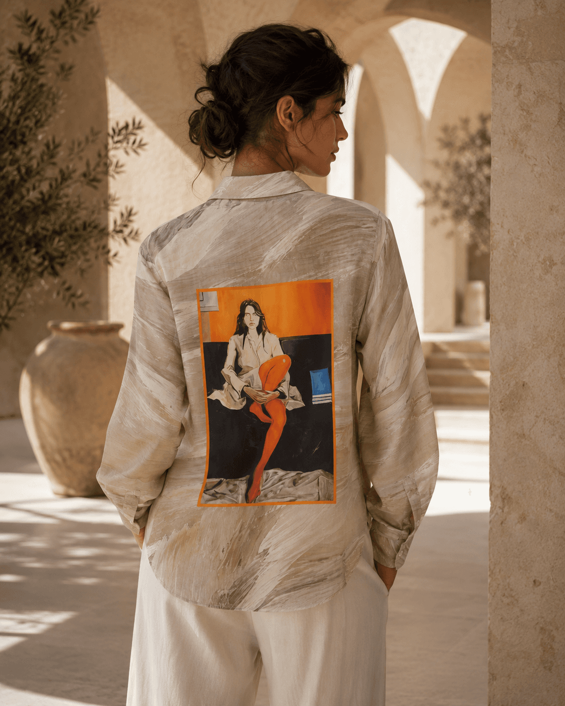 Lady Frame Printed Shirt
