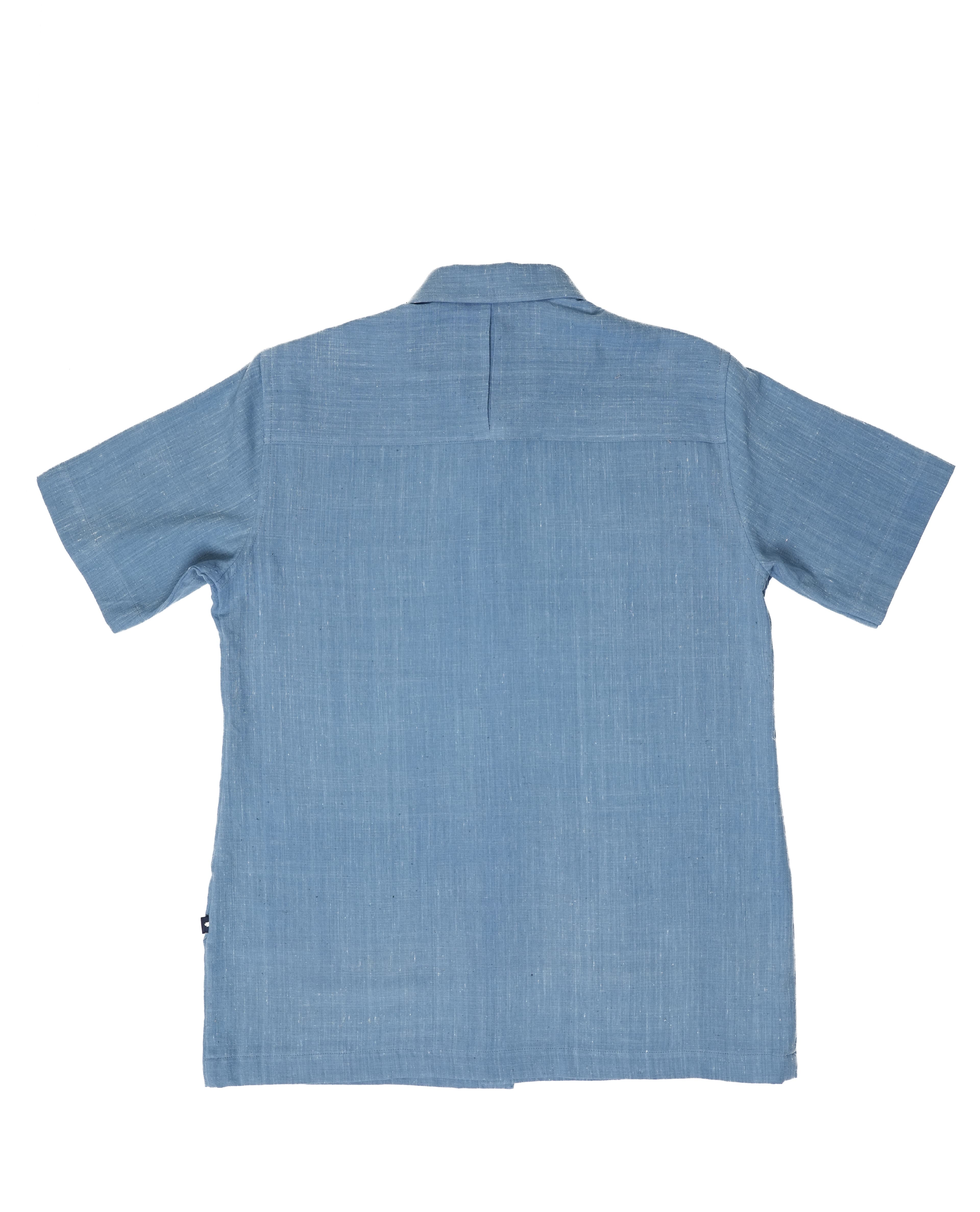 Sky Blue Khadi Shirt - cloth image 2