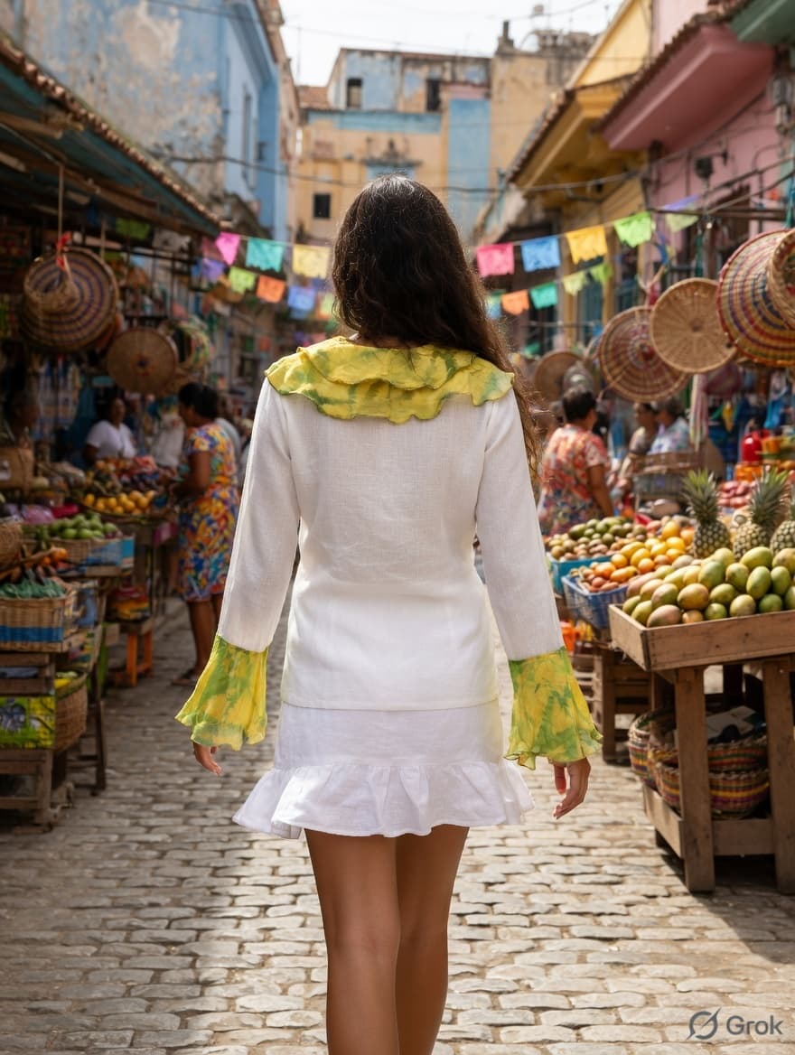 Yellow Ruffled Top