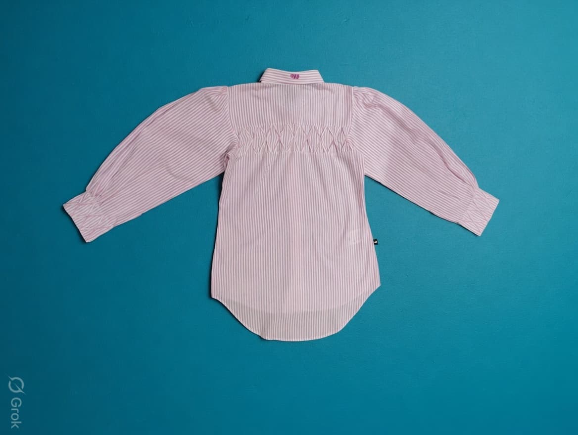 Pink Cotton Pintucks Shirt - cloth image 2