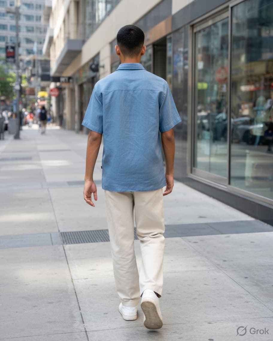 Sky Blue Khadi Shirt